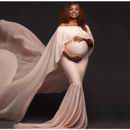 White Maternity Photography Props Pregnancy Dress Photography Maternity Dresses For Photo Shoot Pregnant Dress Chiffon