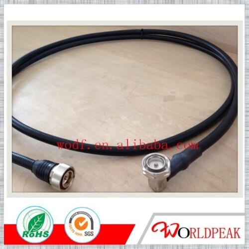 Free shipping 7/16 DIN Male Right angle Connector with 10 feet 1/2" superflex pigtail cable