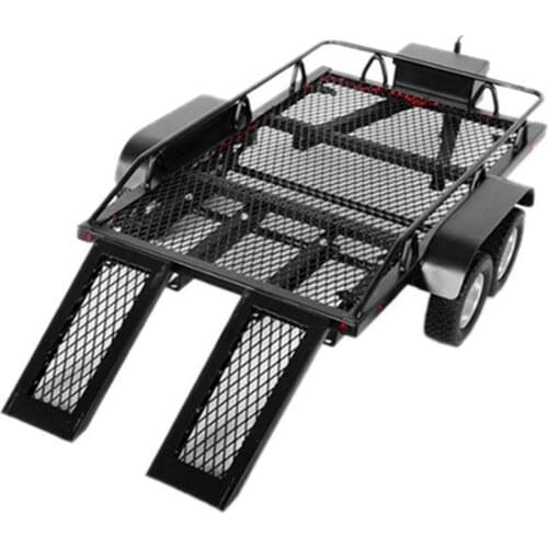 Double Axis Heavy Duty All Metal Trailer for 1/10 Rc Rock Crawler Truck Traxxas Axial Scx10 90046 90047 Cc01 D90 D110-A