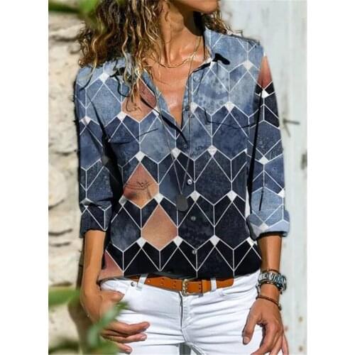 Elegant Womens Shirt Long Sleeve Loose Plus Size Shirt Women Casual Top