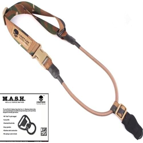 EmersonGear L.Q.E One Point Slings Series Hunting Airsoft Slings with MASH Hook Rifle Sling Tactical Gun Sling