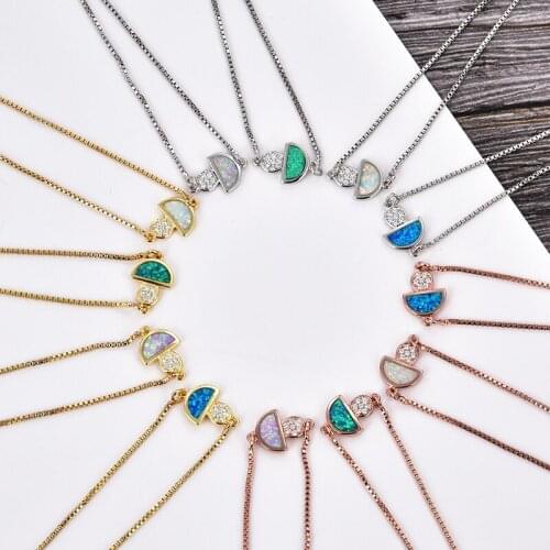 KAMAF fashion creative plant mushroom 4 colors Opal adjustable bracelet beautiful ladies gift jewelry