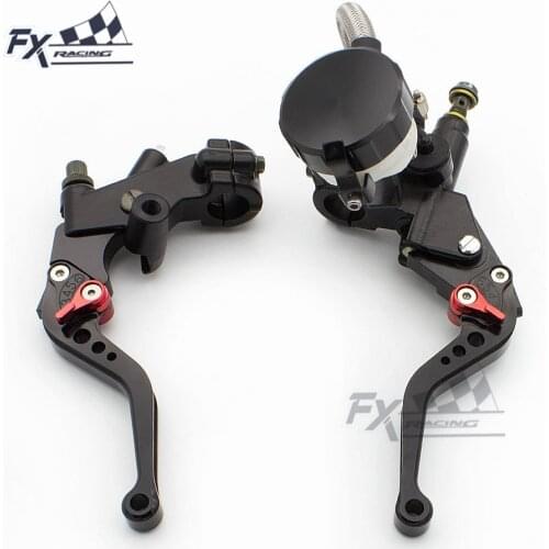 7/8" CNC Motorcycle Front Brake Hydraulic Clutch Master Cylinder Lever Set Reservoir 125cc-400cc ATV Scooter Sport Racing Moto