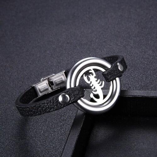 Liujun Men's Leather Bracelets