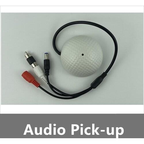 CCTV Microphone Golf Shape audio listening devices audio Pickup Device High Sensitivity 12V DC sound Monitor