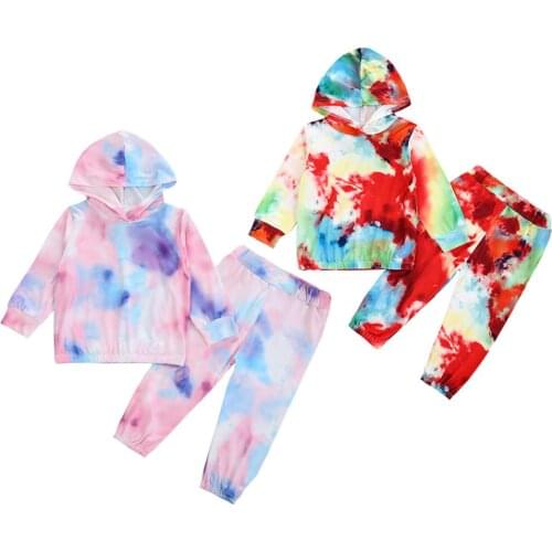 Fashion Kids Coats Pant Suit Clothes Set Baby Girls Clothing Sets Toddler Girl Long Sleeve Hooded Sweatshirt Tracksuit Outfit