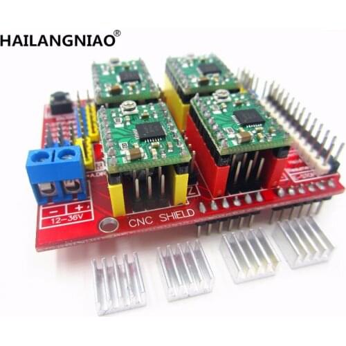 NEW! New cnc shield v3 engraving machine / 3D Printer / + 4pcs A4988 driver expansion board