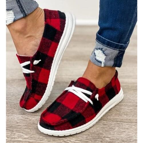 New Fashion Women Lace Up Canvas Shoes Soft Loafers Breathable Casual Shoes Flats Plus Size Summer 2020