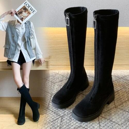 New Women Sexy slim Over-the-Knee Boots Fashion Female Autumn Winter Thigh High Boots lady Platform Stretch Fabric Long Boots
