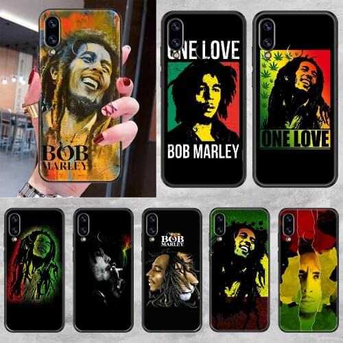 Singer Bob Marley Phone case For Huawei Honor 6 7 8 9 10 10i 20 A C X Lite Pro Play black fashion coque luxury back 3D