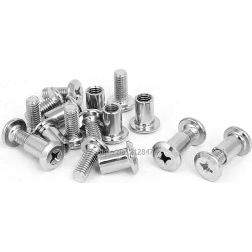 Phillips Socket Head Nuts Countersunk Bolts Connecting Screws 10 Sets