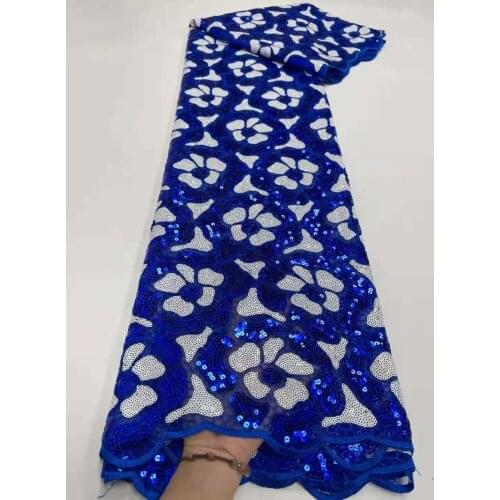 Latest African Sequins Lace Fabric 2021 High Quality Lace Material french sequins fabrics 5 yards For Women Party Sewing