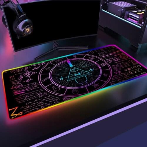 RGB Gamer Mouse Pad Anime Falls Gravityys Large Mousepad Xxl LED Desk Mats Laptop Mat Gaming Pc Table Kawaii Gaming Accessories