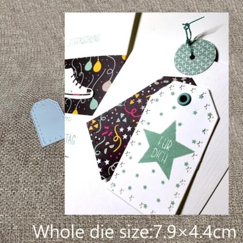 New Design Craft Metal Cutting Die die cuts star tag label decoration scrapbooking Album Paper Card Craft Embossing die cuts