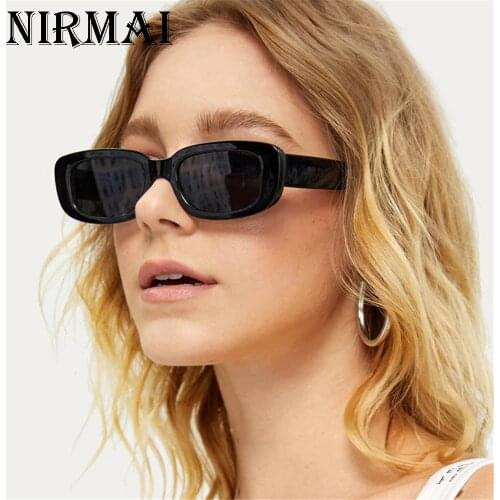 Rectangle Sunglasses Women Vintage Brand Designer Square Sun Glasses Shades Female UV400 Polycarbonate Eyewear 7 Colors 40mm
