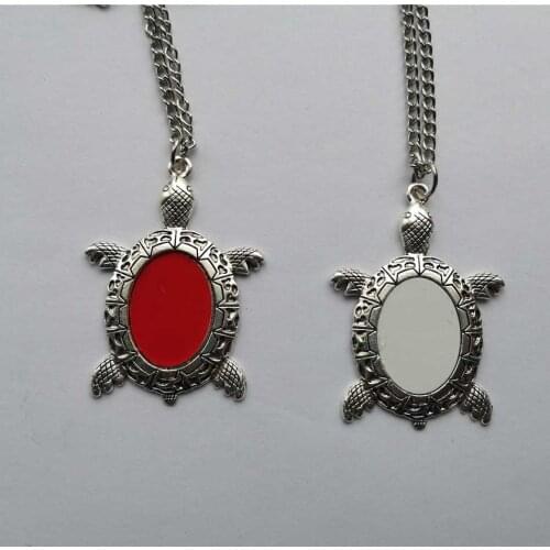 Sublimation blank necklaces pendants fashion retro vintage necklace pendant jewelry heat transfer printing consumables 18pcs/lot