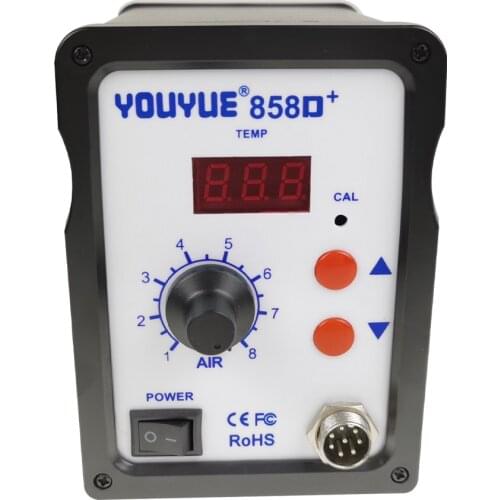 Hot Air Gun ESD Soldering Station SMD Rework Station YOUYUE 858D+ Fan Digital Display SMT Soldering Welding Repair UYUE 858D