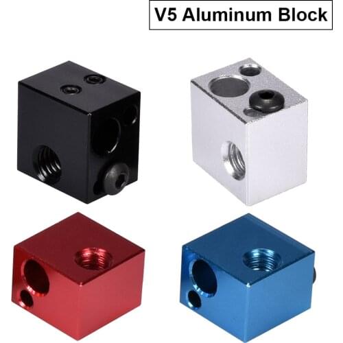 High Temperature V5 Heater Block Aluminum Block Silicone Sock 3D Printer Parts VS E3D V6 Block Fit J-head Hotend Bowden Extruder
