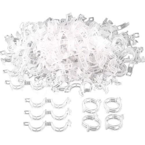 1 inch Diameter 500Pcs Plant Garden Support Clip White Tomato Trellis Clips for Vine Vegetables Flower to Grow Uprightly