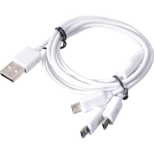High Quality Usb to 3 Micro Usb Cable USB 2.0 Male to 3 Micro USB 2.0 Male Y Splitter Charging Data Cable Cord 1M/3FT 0.25M/0.8F