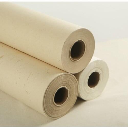 100m Half-Ripe Xuan Paper Chinese Traditional Calligraphy Brushes Writing Rice Paper Chinese Claborate-style Painting Xuan Paper