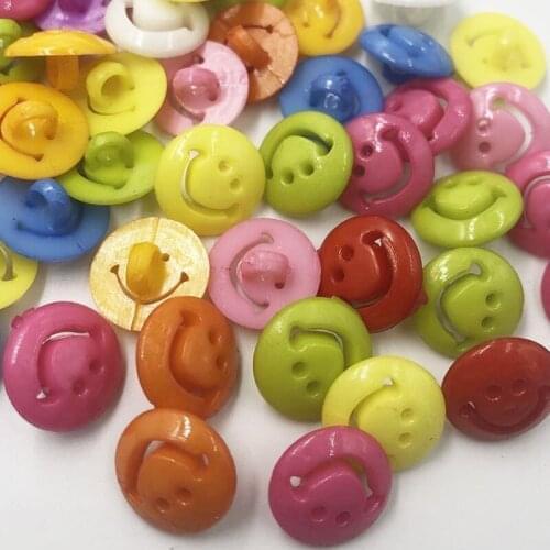 100pcs 13 mm Kids Plastic Button lot Mix color PT33