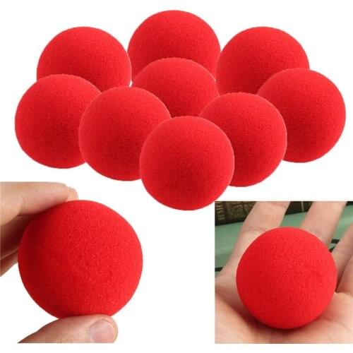 100pcs/lot 4cm Red Sponge Ball Magic Tricks Comedy Stage Close Up Magia Appear Vanish Sponge Magie Illusion Gimmick Props Magica