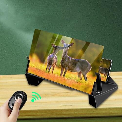 12Inch 3D Mobile Phone Screen Magnifier HD Video Amplifier Stand Bracket With Movie Game Magnifying Folding Phone Desk Holder