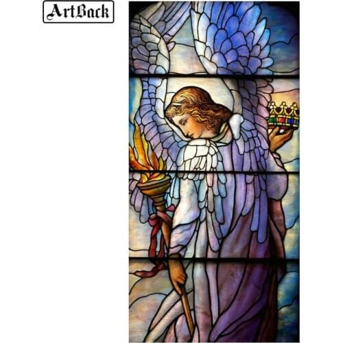 5d Diy Diamond Painting Angel Wings Crown Full Square Diamond Mosaic Sticker Handmade Cross Stitch Home Decoration