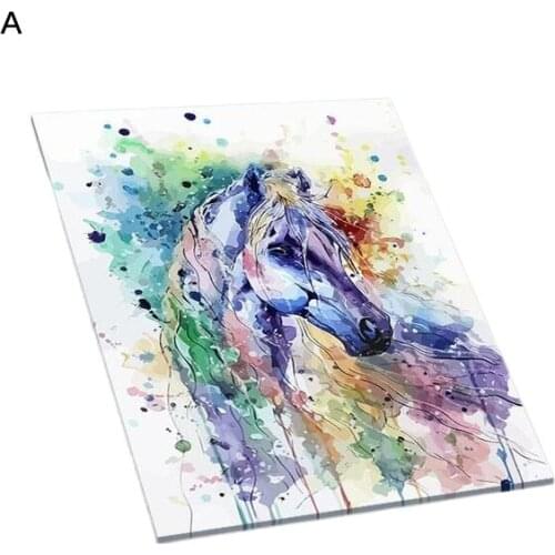 Abstract Horse paint by number with frame colorful horse painting horse art horse decor horse print watercolor horse animal