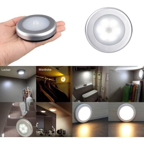 Wireless 6 LED Motion Sensor Light Wall Cabinet Wardrobe Drawer Battery Lamp Newest