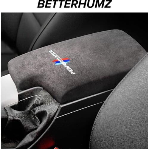 BETTERHUMZ Alcantara For BMW E90 3 Series 2005-2012 Car Armrest Box Panel Cover Sticker M Performance Interior Auto Accessories