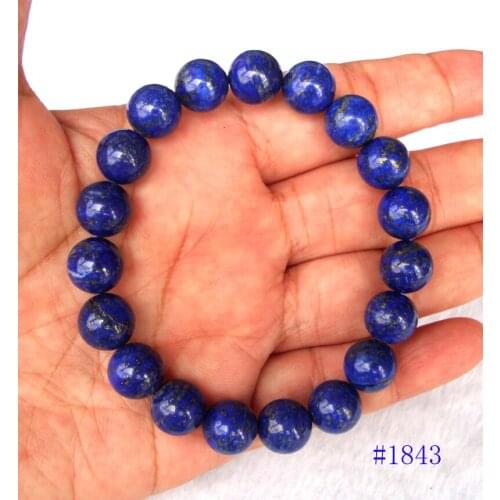 Free Shipping Natural Lapis Lazuli Round 10.5mm Beads Bracelet Women Man Jewelry Accessories Weddings Parties Birthday Gift