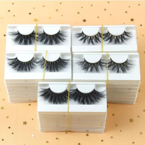 Elyco 50 pairs lashes bulk lash wholesale mink hair 25mm long dramatic eyelash mink false eyelashes simple lash package lashes