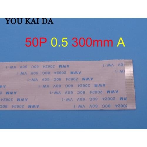 New FFC FPC 50pin flat flexible cable 0.5mm pitch forward Width 25.5mm lenght 300mm Ribbon 50p Flex Cable Type A