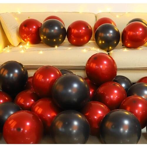 Crystal wine red Latex balloon Birthday party decoration Metallic balloons 30pcs/lot Wedding Valentines Day Supplies