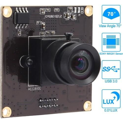 2MP Non Distortion USB3.0 Sony IMX291 Camera high fps 50fps 1920*1080 UVC plug play mini usb3.0 camera module
