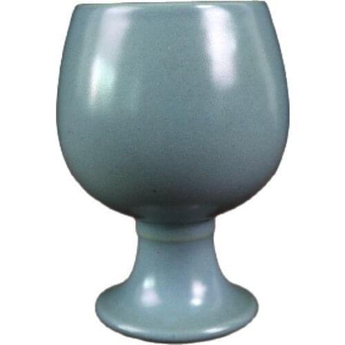 China Old Porcelain Blue Glazed Goblet