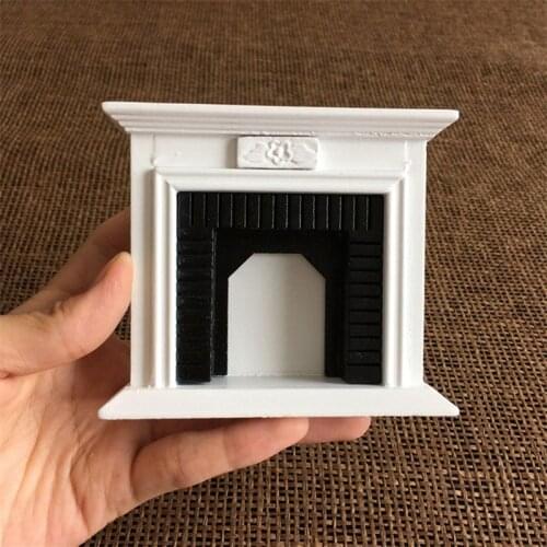 1:12 Doll House Mini Furniture Accessories Exquisite White Fireplace European Style Simulation Miniature Fireplace For Dollhouse