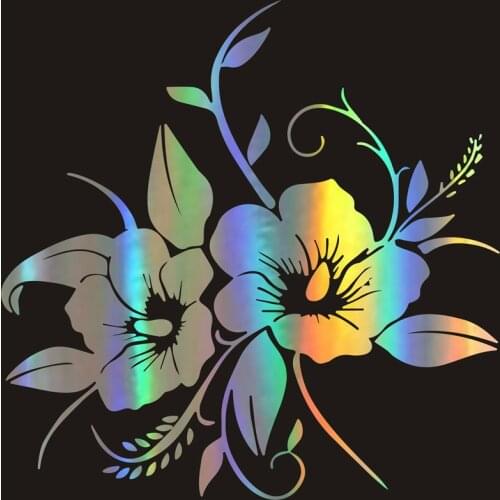 Hot In Full Bloom Flower Car Stickers Motorcycles Windshield window Lovely Scratch Decal Car Decorative KK Apply To Car Window