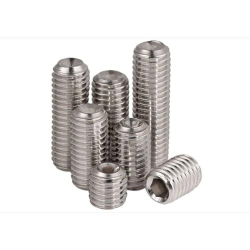 M16304 Stainless Steel Set Screw / Machine Meter / Headless Screw / Top Wire / Concave End Set Screw 20 Pcs
