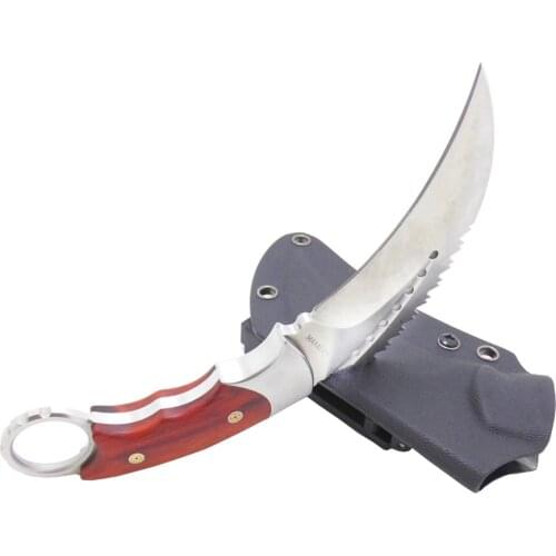 MASALONG Kni119 Moltres Outdoor Survival Tactical Tools Double Edged Sharp Fixed Blade Karambit Knives With Sheath