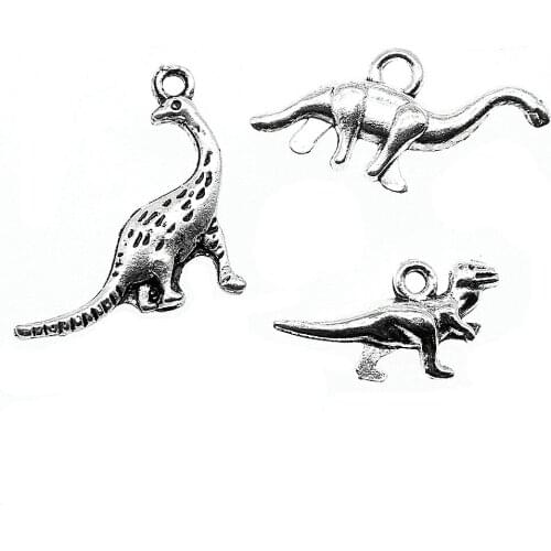 Fashion 5pcs Dinosaur Charm Pendants For Bracelet Necklace Jewelry Accessories Diy Jewelry Making