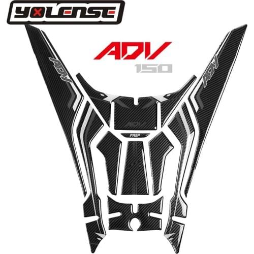 Motorcycle 3D carbon fibre Sticker tank pad sticker Protector Decal reflective engine protection For Honda ADV150 ADV 150 2020