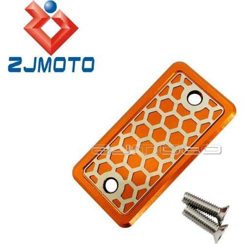 Motorcycle Orange Clutch Master Cylinder Fluid Reservoir Cover Cap For 690 Supermoto SM SMC SMR 2007-2011