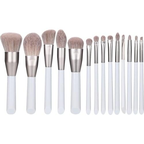 Professional Makeup Brushes Set 14pcs/lot Paint Wood Handle Make up Synthetic Hair Foundation/Powder Cosmetics Beauty Tools