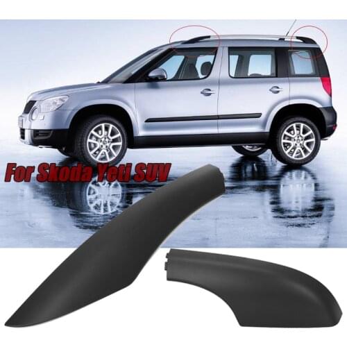 Car Front Rear Roof Rack Cover Roof Bar Roof Rail End Shell black for Skoda Yeti SUV 5LD 860 146