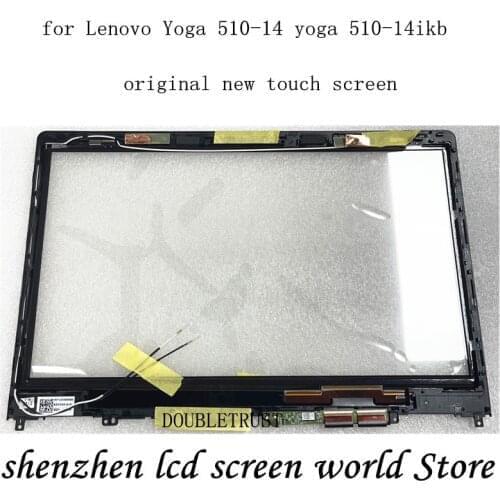 Original 15.6inch with frame touch board for Lenovo Yoga 510-14 14AST 14ISK 80S yoga 510-14ikb Touch glass Screen Digitizer