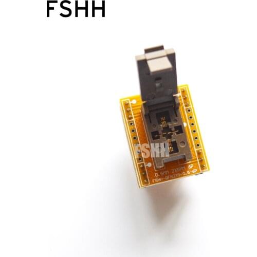 QFN6 Test Socket WSON6 MLF6 DFN6 Socket(Flip test seat) Pitch=0.5mm Size=5x2mm