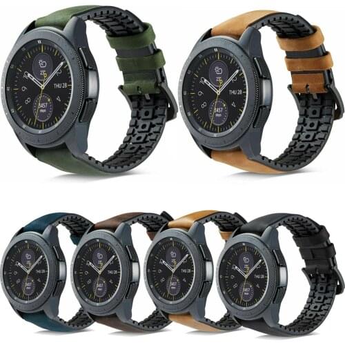 For Samsung Gear S2 S3 Classic Frontier Silicone Leather Band Bracelet For Huawei Watch GT Galaxy Watch 46mm 42mm Strap Belt